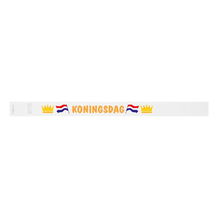 Koningsdag polsbandjes full colour druk - per 100 stuks