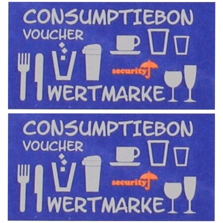 CombiCraft Consumptiebonnen met UV-beveiliging op strips van 10 bonnen - per 1000 bonnen