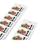 CombiCraft Consumptiebon full colour met eet iconen op strips - per 1000 bonnen