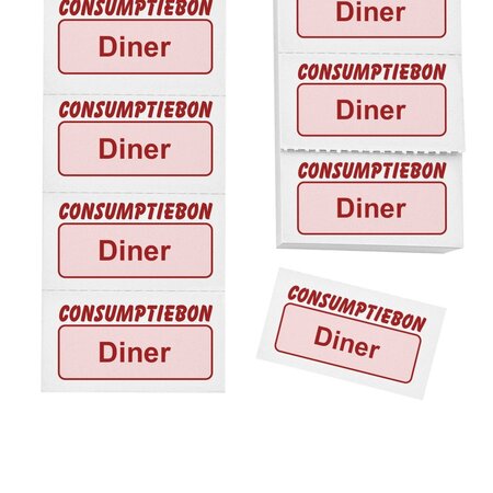 CombiCraft Consumptiebon diner op strips - per 1000 bonnen