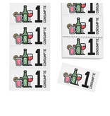Consumptiebon full colour met drank iconen op strips - per 1000 bonnen