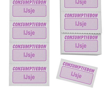 Consumptiebon ijsje op strips - per 1000 bonnen