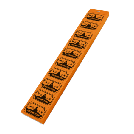 CombiCraft Consumptiebon Halloween in oranje op strips - per 1000 bonnen