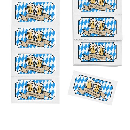 CombiCraft Engelse consumptiebon Oktoberfest in full colour op strips - per 1000 bonnen