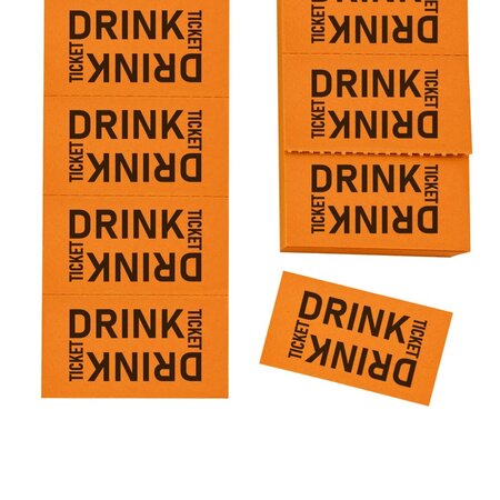 CombiCraft Consumptiebon met tekst drink ticket op strips - per 1000 bonnen