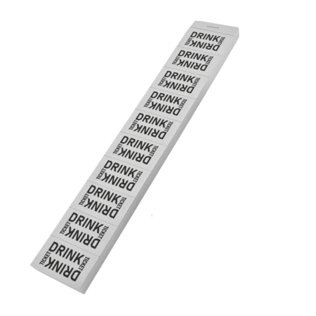 Consumptiebon met tekst drink ticket op strips - per 1000 bonnen