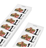 CombiCraft Consumptiebon full colour met maaltijd iconen Engelstalig op strips - per 1000 bonnen