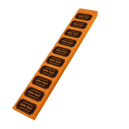 Consumptiebon in klassieke stijl met tekst drink ticket op strips - per 1000 bonnen