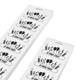 CombiCraft Consumptiebonnen in feest thema bedrukken met 1 regel eigen tekst - per 1000 bonnen