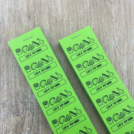 CombiCraft Consumptiebonnen met maaltijd iconen en eigen tekst - per 1000 bonnen