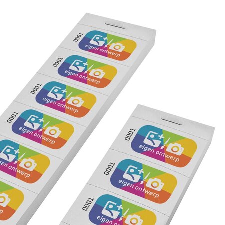 CombiCraft Genummerde consumptiebonnen bedrukken met eigen ontwerp in full colour - per 1000 bonnen