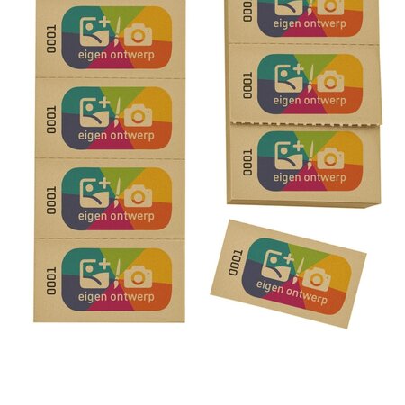 CombiCraft Genummerde consumptiebonnen bedrukken met eigen ontwerp in full colour - per 1000 bonnen