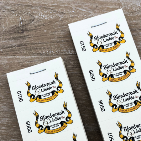 CombiCraft Genummerde consumptiebonnen bedrukken met eigen ontwerp in full colour - per 1000 bonnen