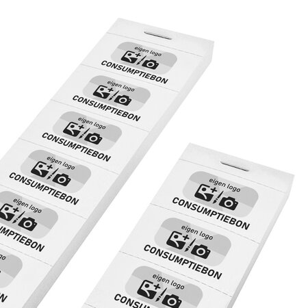 CombiCraft Consumptiebonnen maken met eigen logo op strips - per 1000 bonnen