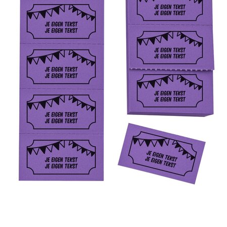 CombiCraft Consumptiebonnen feest met 2 regels eigen tekst - per 1000 bonnen