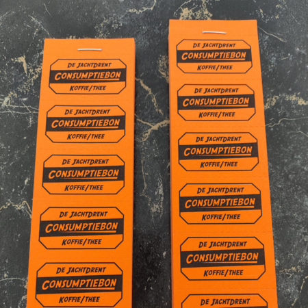 CombiCraft Consumptiebonnen bedrukken met 2 regels eigen tekst - per 1000 bonnen