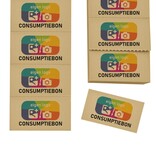 Consumptiebonnen maken met eigen logo full colour op strips - per 1000 bonnen