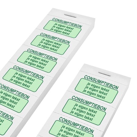 Consumptiebonnen maken met eigen tekst - per 1000 bonnen