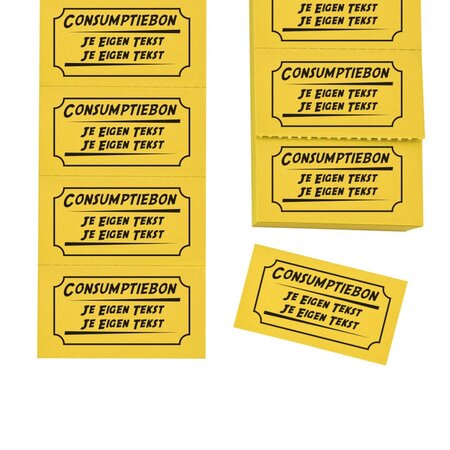 CombiCraft Consumptiebonnen bedrukken met 2 regels eigen tekst - per 1000 bonnen