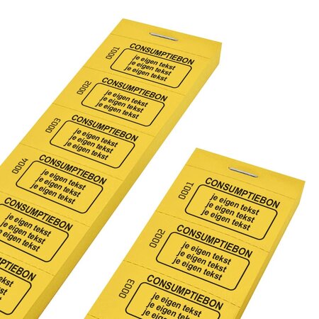 CombiCraft Consumptiebonnen drukken met nummering en tekst - per 1000 bonnen