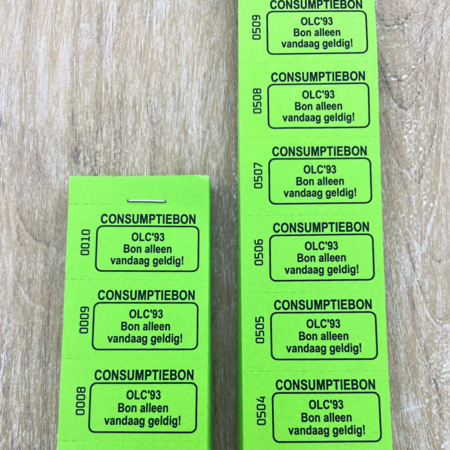 CombiCraft Consumptiebonnen drukken met nummering en tekst - per 1000 bonnen