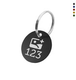 CombiCraft Aluminium sleutellabel met nummer en logo - per stuk