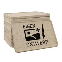 Bedrukte munten houtvezel 50x35mm - 100 stuks