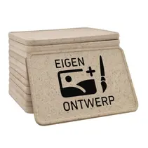 Bedrukte munten houtvezel 50x35mm - 100 stuks