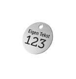 CombiCraft Aluminium nummerplaatje met tekst en nummer zilverkleurig - per stuk