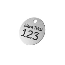 Aluminium nummer plaatje met tekst en nummer