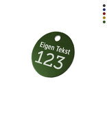 CombiCraft Aluminium nummerplaatje met tekst en nummer gekleurd - per stuk