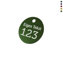 Aluminium nummer plaatje met tekst en nummer