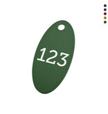 CombiCraft Aluminium nummerplaatje 25x50mm met nummer ovaal - per stuk