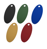 CombiCraft Aluminium nummerplaatje 25x50mm met nummer ovaal - per stuk