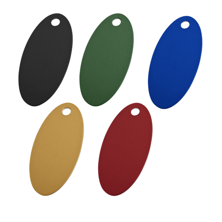 CombiCraft Aluminium nummerplaatje 25x50mm met nummer ovaal - per stuk