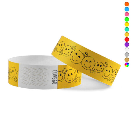 Smiley Tyrex polsbandjes - per 100 stuks