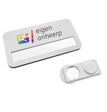 CombiCraft Aluminium naambadge Badgemaster 72x38mm met eigen logo in onderdruk - per stuk