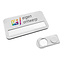 Aluminium naambadge Badgemaster 72x38mm met eigen logo in onderdruk - per stuk