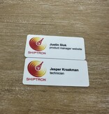 Kunststof naambadge Topper 72x30mm met jouw logo - per stuk