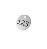 CombiCraft Aluminium nummerplaatje met eigen nummer zilverkleurig - per stuk