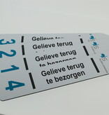 Combipaneel XXL-sleutelhanger met logo, tekst en nummer - per stuk