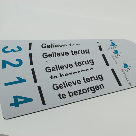Combipaneel XXL-sleutelhanger met logo, tekst en nummer - per stuk
