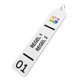 Combipaneel XXL-sleutelhanger met logo, tekst en nummer - per stuk