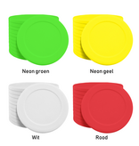 Blanco plastic pokermunten of casinomunten Ø40mm - per 100 stuks