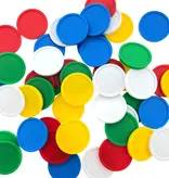 Blanco plastic munten Ø23mm - per 100 stuks