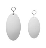 Blanco aluminium hotel sleutelhanger Louis - per stuk