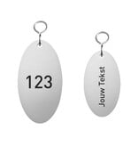 CombiCraft Aluminium hotel sleutelhanger Louis met gravering - per stuk