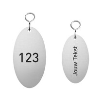 Aluminium hotel sleutelhanger Louis met gravering
