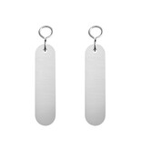 CombiCraft Blanco aluminium hotel sleutelhanger Victor 20x78mm - per stuk