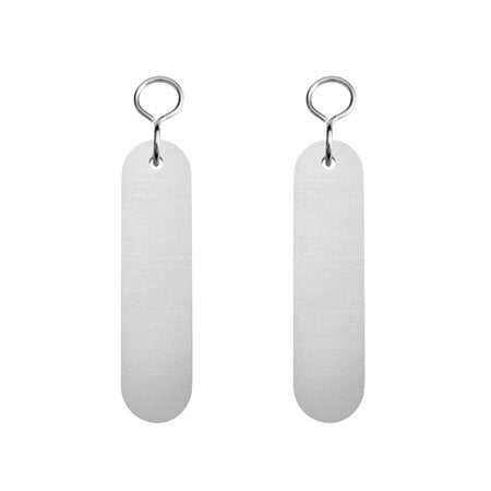 CombiCraft Blanco aluminium hotel sleutelhanger Victor 20x78mm - per stuk